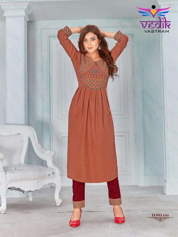 Vedik Vastram 1 rayon kurti Bottom set